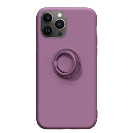 Husa Soft Liquid compatibila cu Apple iPhone 14 Pro Max, interior cu piele Alcantara, 360° Inel Rotativ cu Magnet Auto, Liliac