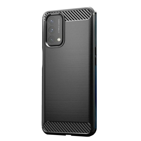 Husa Carbon Fiber compatibila cu Samsung Galaxy A54, Flexibila, HTPMAG Protect 421.21, Black