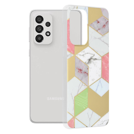 Husa compatibila cu Samsung Galaxy A33 5G, Marble Floral, Multicolor