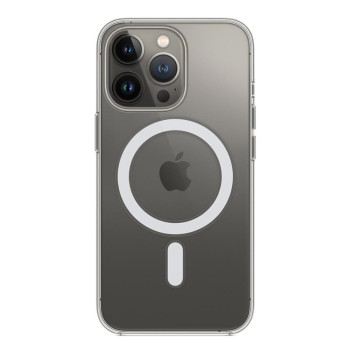 Husa MagSafe HTPMAG compatibila cu Apple iPhone 14 Pro, Atasare Magnetica, Clear Case, Transparent