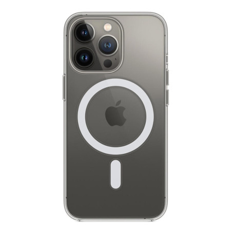 Husa MagSafe HTPMAG compatibila cu Apple iPhone 14 Pro, Atasare Magnetica, Clear Case, Transparent