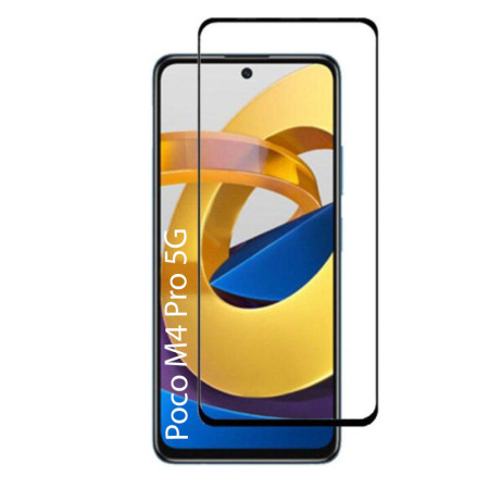 Folie sticla securizata pentru Xiaomi Poco M4 Pro 5G, Pro IAO3, Acopera tot ecranul, Full Glue cu lipire completa, 9H, 3D,HTPMAG, Neagra