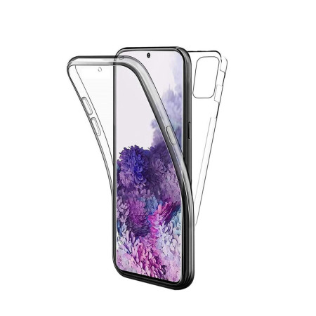 Husa 360 compatibila cu Samsung Galaxy S22 Plus, Full Body, Fata TPU si Spate PC, HTPMAG, Transparent