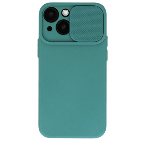 Husa protectie spate si camera foto compatibila cu Apple iPhone 14 Pro Max, Privacy CamShield, Interior Microfibra, Verde