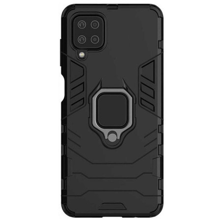 Carcasa Antisoc Ring Armor KickStand pentru Samsung Galaxy A12, Negru