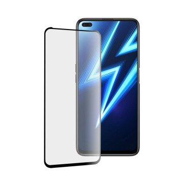 Folie sticla securizata compatibila cu Realme 6 Pro, IAO acopera tot ecranul, Full Glue cu lipire completa, 9H, 111D,HTPMAG, Neagra