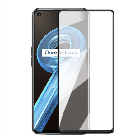Folie sticla securizata compatibila cu Realme 9i 5G, CFP1, Case Friendly, Full Glue, Lipire Completa, 9H, BRO, Negru