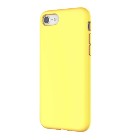 Husa compatibila cu Apple iPhone SE 3 2022, Camera Ultra Safe, Interior cu Microfibra, HTPMAG, Galben