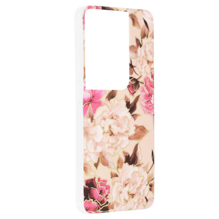 Husa compatibila cu Oppo Reno 8 Pro, Marble Floral, Nude