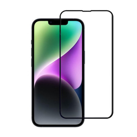 Folie sticla securizata compatibila cu Apple iPhone 14 Pro Max, 5D Edge to Edge, Full Glue, Anti Explozie, Negru