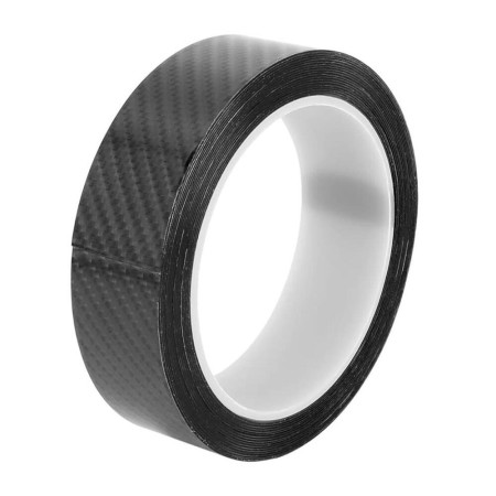 Rola Ornament Bandouri sau Praguri, Autoadeziv, Autocolant tip Carbon 5D, Optim Cover, Universala, 148 x 4 cm, Negru