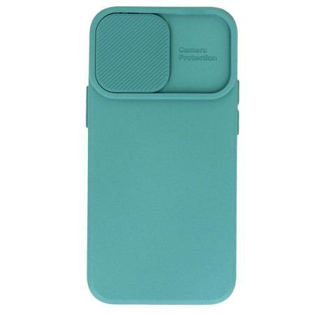 Husa protectie spate si camera foto compatibila cu Apple iPhone 14 Pro Max, Privacy CamShield, Interior Microfibra, Verde