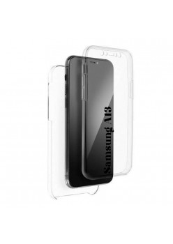 Husa 360 compatibila cu Samsung Galaxy A13 4G, Full Body, Fata TPU si Spate PC, HTPMag®, Transparent