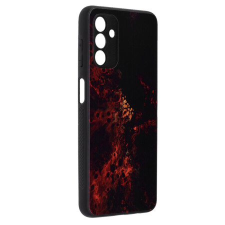 Husa Glaze Glass Care compatibila cu Samsung Galaxy A13 5G, Slim Glow,HTPMAG, Red Nebula