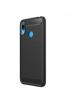 Husa Premium Carbon Armour Protection, Ultra Slim pentru Huawei Y7 2019, Black