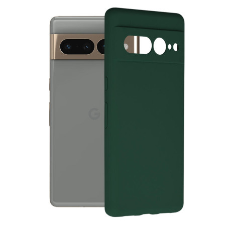 Husa Soft Edge compatibila cu Google Pixel 7 Pro, Antiamprenta, Interior Microfibra, Camera Extra Pro, Verde