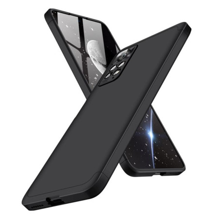 Husa Optim Cover 360° compatibila cu Xiaomi Redmi Note 11 Pro 5G, Fata/Spate si Folie Pet, PC Shockproof, Negru