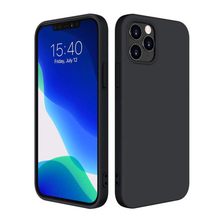 Husa HTPMAG iSlim compatibila cu Apple iPhone 12 , TPU , Negru