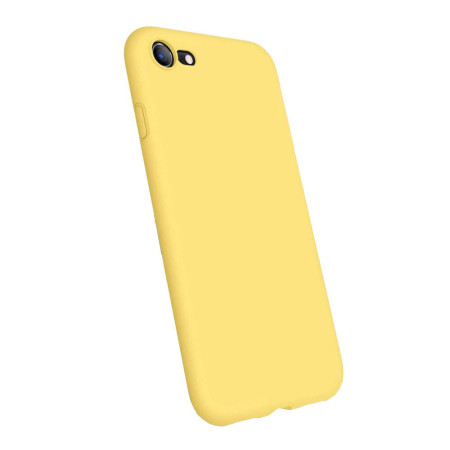 Husa protectie compatibila cu Apple iPhone SE 3 2022, ultra silm, silicon HTPMAG, Camera SuperProtect, Interior din Microfibra, Galben 32.422