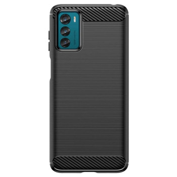 Husa compatibila cu Motorola Moto G42, TPU Carbon, Negru