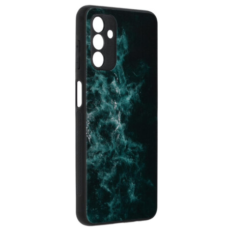 Husa Glaze Glass Care compatibila cu Samsung Galaxy A13 5G, Slim Glow,HTPMAG, Blue Nebula