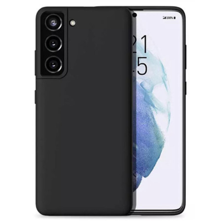 Husa din silicon ultra-slim cu microfibra pe interior, compatibila cu Samsung Galaxy S21 / S21 5G , Negru