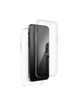 Husa 360 compatibila cu Samsung Galaxy A03s, Full Body, Fata TPU si Spate PC, HTPMag®, Transparent