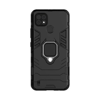 Husa compatibila cu Realme C21, Ring (Inel Magnetic) Brave Armor, HTP , Black