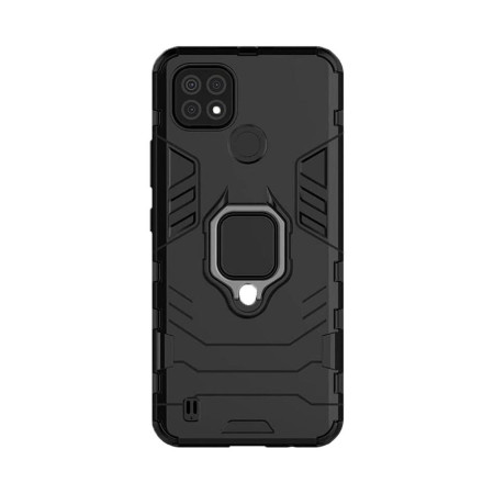 Husa compatibila cu Realme C21, Ring (Inel Magnetic) Brave Armor, HTP , Black