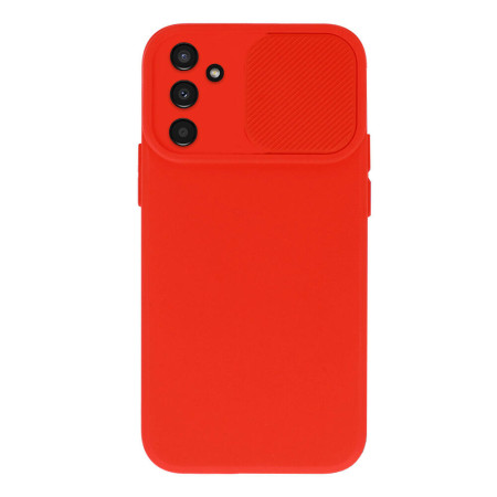 Husa protectie spate si camera foto compatibila cu Samsung Galaxy A13 5G, Privacy CamShield, Microfibra, Rosu