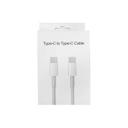 Cablu de date GX07-3 Type-C la Type-C, 2m, 2.4A, Pro Quality HTPMAG, White