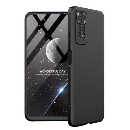 Husa Optim Cover 360° compatibila cu Xiaomi Redmi Note 11 Pro 5G, Fata/Spate si Folie Pet, PC Shockproof, Negru