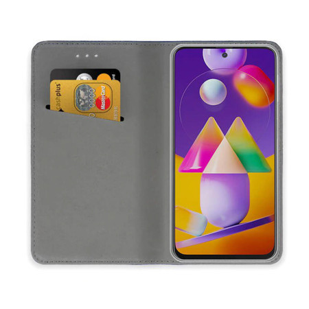 Husa Flip PU cu Inchidere Magnetica pentru Samsung Galaxy S21, Gold