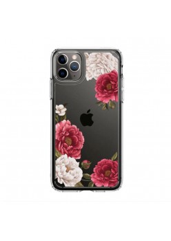 Carcasa compatibila cu Apple iPhone 11 Pro Floral, HTPMAG, Red