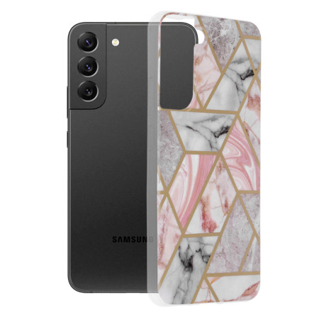 Husa compatibila cu Samsung Galaxy S22 Plus, Abstract Marble, Hex Fashion, Pink