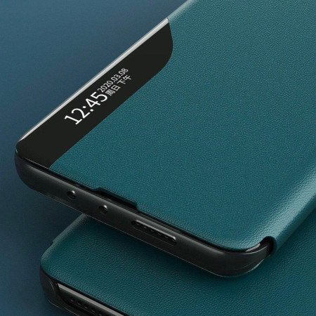 Husa Smart View compatibila cu Xiaomi Poco M3, Cu Suport, Verde