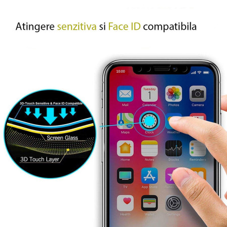Folie sticla securizata cu acoperire pe intreg ecranul, High Quality PRIVACY, Tempered Glass compatibila cu Apple iPhone 11 Pro Max