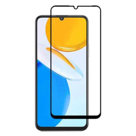 Folie sticla securizata compatibila cu Huawei Honor X7, Case Friendly, Lipire Completa, 9H, BRO, Negru