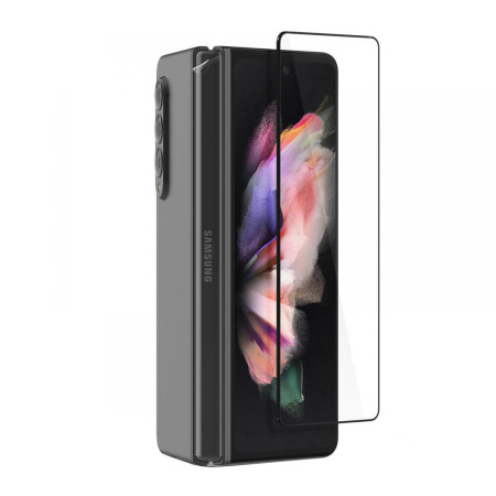 Folie sticla securizata compatibila cu Samsung Galaxy Z Fold 3, FC3, Full Glue cu lipire completa, Strat OCA, Super HTPMAG, Black