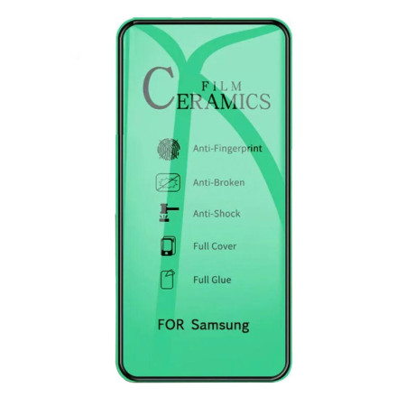 Folie Ceramic Glass compatibila cu Samsung Galaxy A21s, HTPMAG Flex, 3D, Ultra Rezistenta, Black