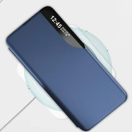 Husa Smart View compatibila cu Samsung Galaxy A32 5G, Cu Suport, Blue