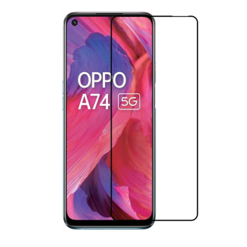 Folie sticla securizata Compatibila cu Oppo A74 5G, Profesionala CFP1, Full Glue, Lipire Completa, 9H,HTPMAG, Neagra