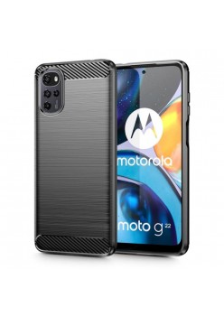 Carcasa TECH-PROTECT TPUCARBON compatibila cu Motorola Moto G22/E32/E32s Black