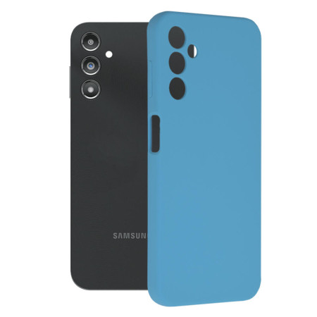 Husa Soft Edge compatibila cu Samsung Galaxy A14 5G, Antiamprenta, Interior Microfibra, Camera Extra Pro, Albastru