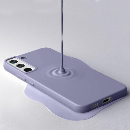 Husa protectie compatibila cu Samsung Galaxy S22 Plus, ultra silm, silicon HTPMAG, Camera SuperProtect, Interior din Microfibra, Lila 32.422