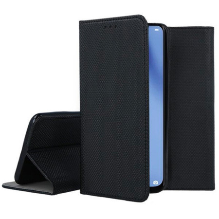 Husa Smart Magnet compatibila cu Alcatel 1S 2020, Optim Close, Flip On HTPMAG, Black
