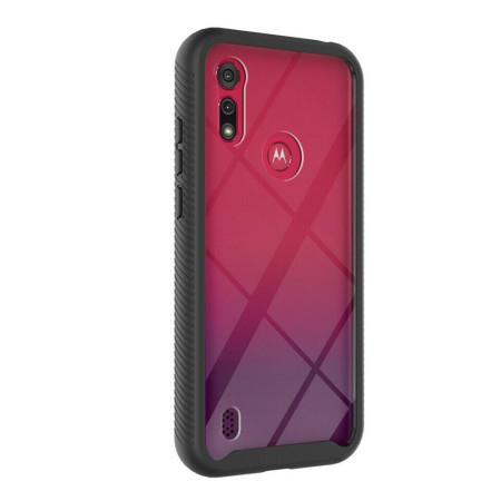 Husa Protect 360 Pro compatibila cu Motorola Moto E6s / E6i (spatele, lateralele si folie),HTPMAG, Black