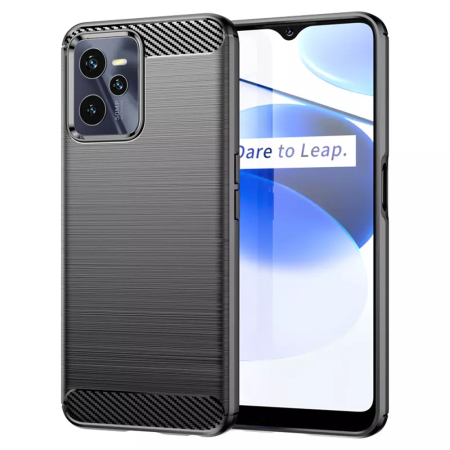 Husa compatibila cu Realme C35 TPU Carbon, Negru