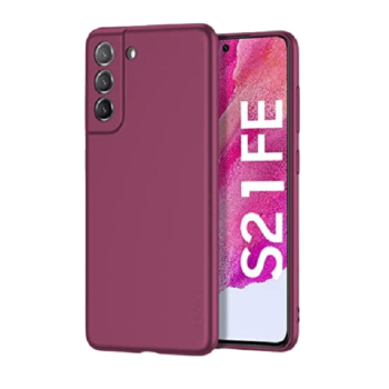 Husa silicon antisoc protectie camera cu microfibra in interior compatibila cu Samsung Galaxy S21 FE 5G , Visiniu