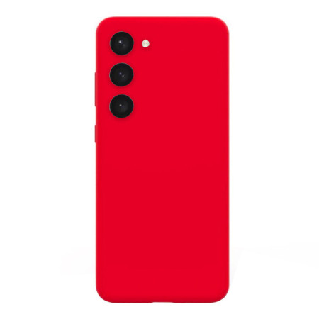 Husa compatibila cu Samsung Galaxy S23, Matte Efect, Camera Ultra Safe, HTPMAG, Rosu